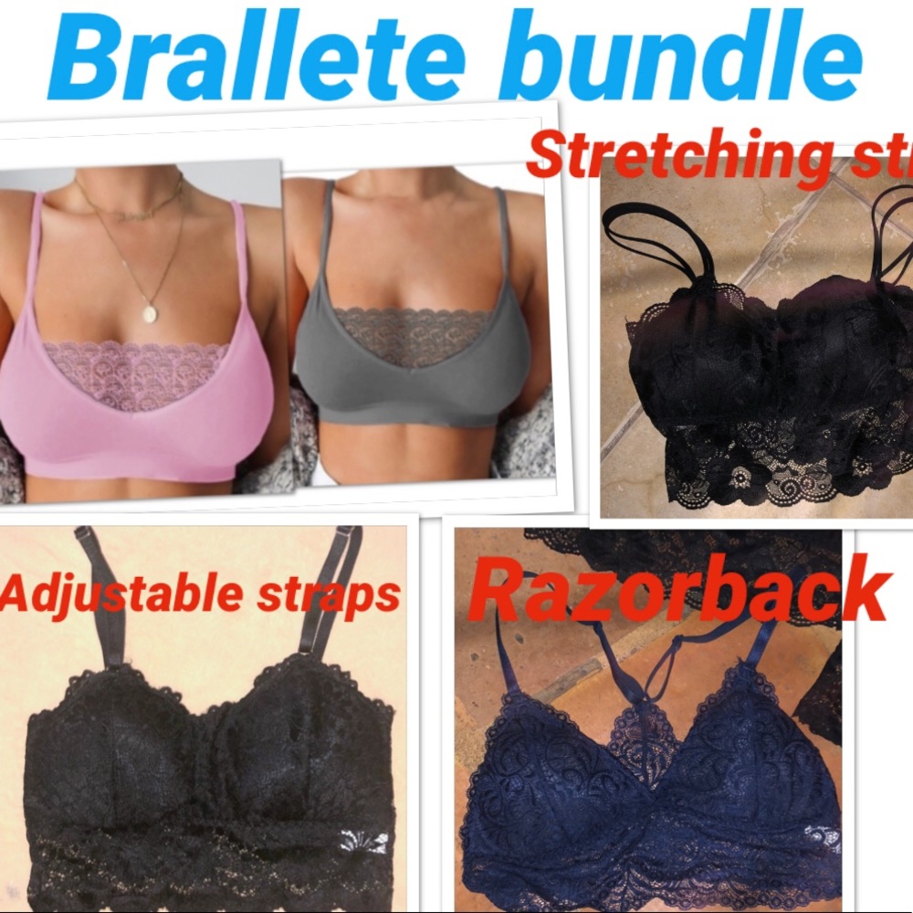 Sexy lace floral bralette bundle NWOT